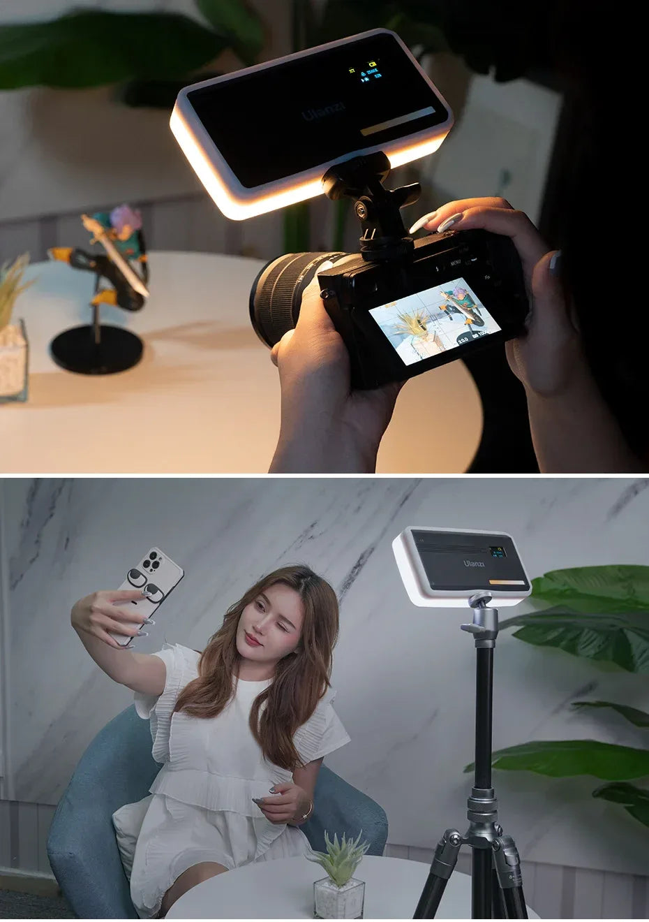 Ulanzi VL200 Led Video Light With Soft Diffuser 360°Ball Head 5000mAh 2500-9000k Fill Panel Lamp Camera Light for Youtube