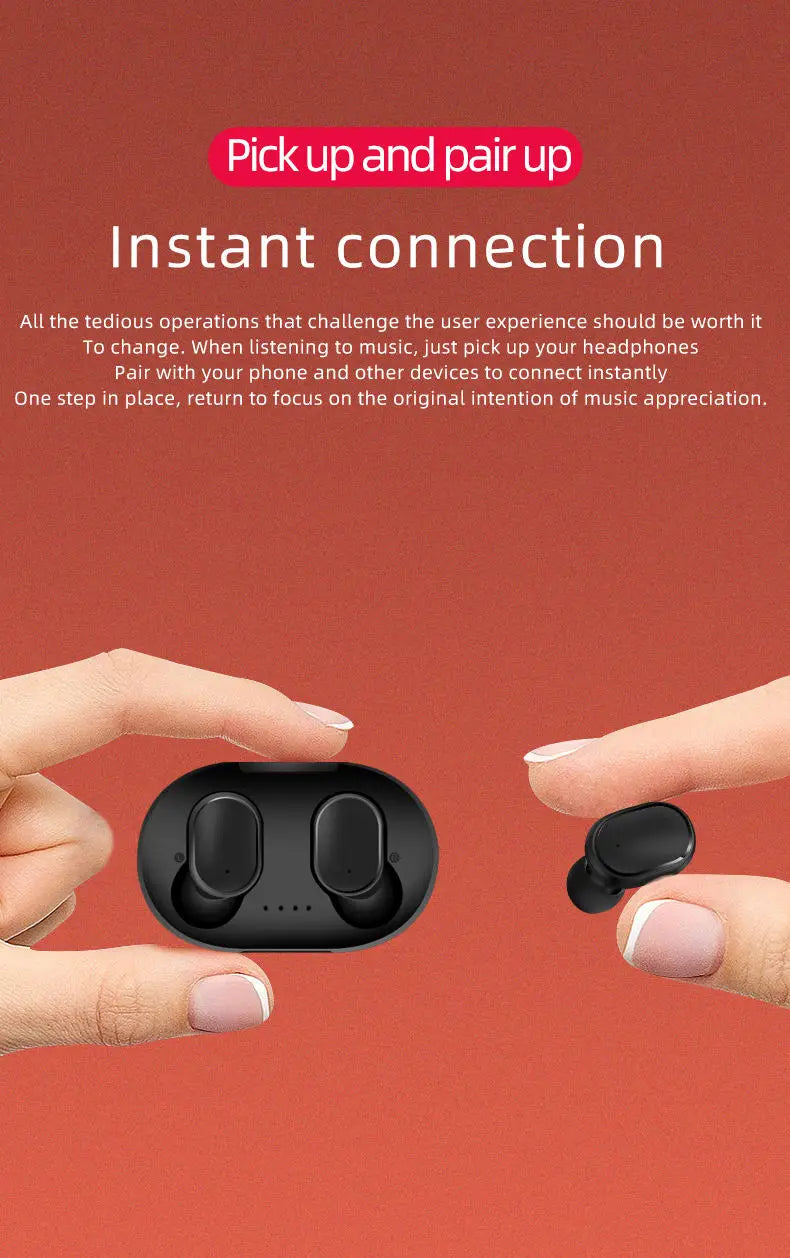 VALDUS BT 5.0 A6S TWS Boat Wireless in Ear Gaming Earphone Noise Cancelling Mini Sport Waterproof Earbuds Headphones