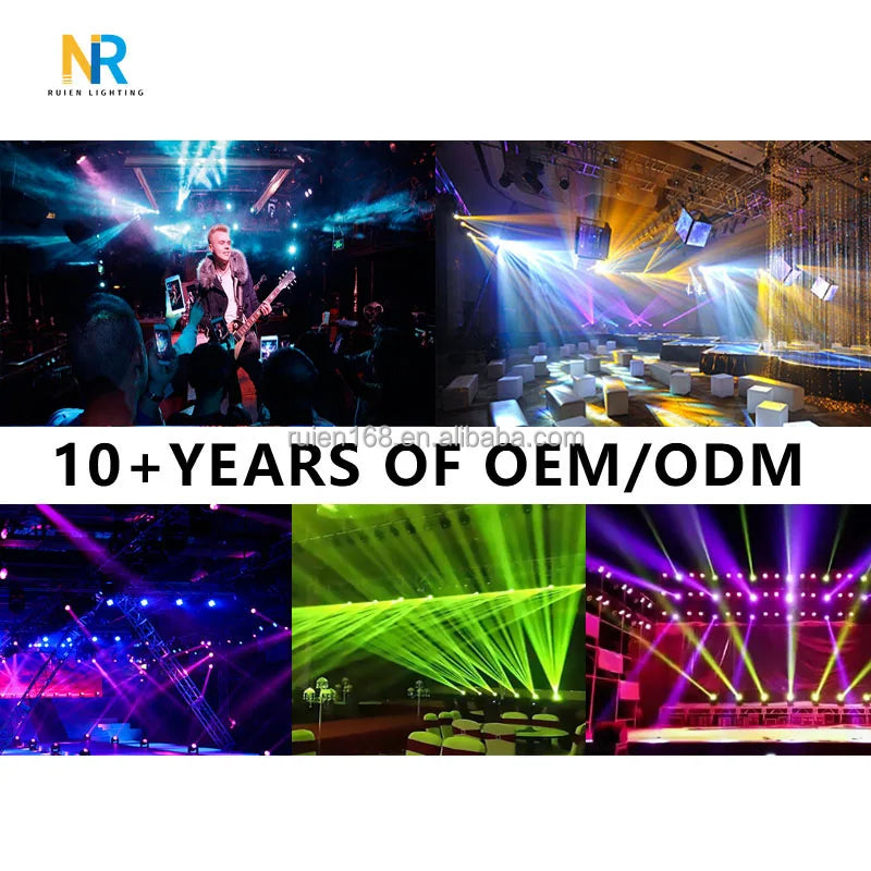 Factory Direct RGBW 4in1 Laser Moving Head Light Double Head Beam Stage Effect Light 12*10w LED Rotating Light