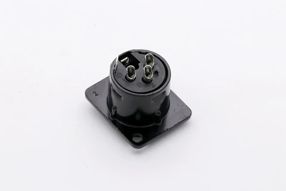 1pc 3pin XLR female socket connector, for Microphone/MIC, Panel Mount, Metal Shell +Copper Contact