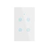 LangYeao US WiFi Smart Wall Light Switch 1/2/3/4 Gang Touch Panel with Neutral Wire Compatible with for Tuya App & Smart Life