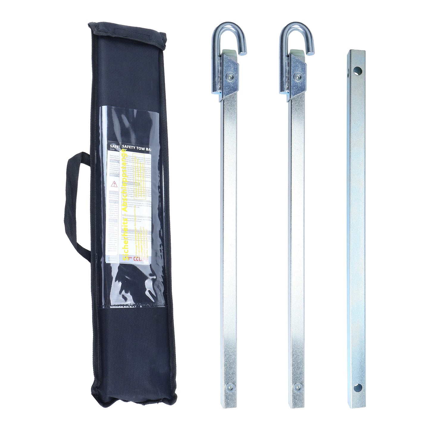 3-Piece Tow Bar 2m Steel Tow Bars for Cars up to 200kg with Bag Essential for Roadside Emergencies Easily Connected