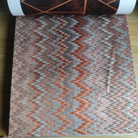 Luxury Home Textile Curtains Red-Orange Indoor Upholstery Fabric and Drapery Fabric With Sliver Gold Thread Pattern by PDG ibma