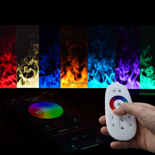 Wholesale 1m Automatic 3D LED Flame Decor Water Vapor Fireplace Insert Customizable Modern Stainless Steel Dual WIFI Living Room