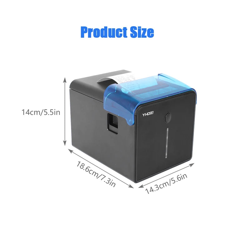 Kitchen Receipt Printer Auto Cutter for USB Ports Thermal Printer 80mm POS 203DPI 1-Year Warranty in Stock SDK