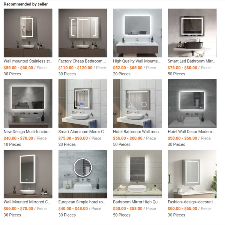 RTS Spot 1pcs Newest Arrival Bathroom Cabinet Touch Switch Anti-fog Medicine Cabinet LED Mirror Cabinet