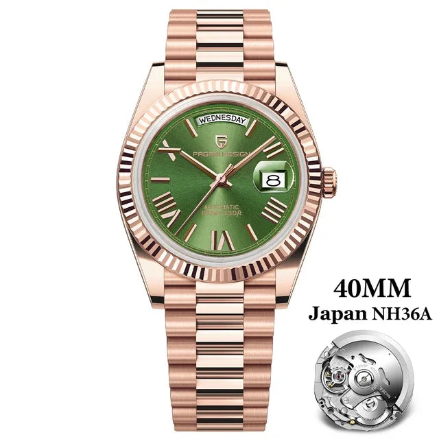 PAGANI DESIGN Luxury NH36 Retro Watches 10Bar Waterproof 1783 Double Calendar 40MM Men Mechanical Watches Relogio Masculino