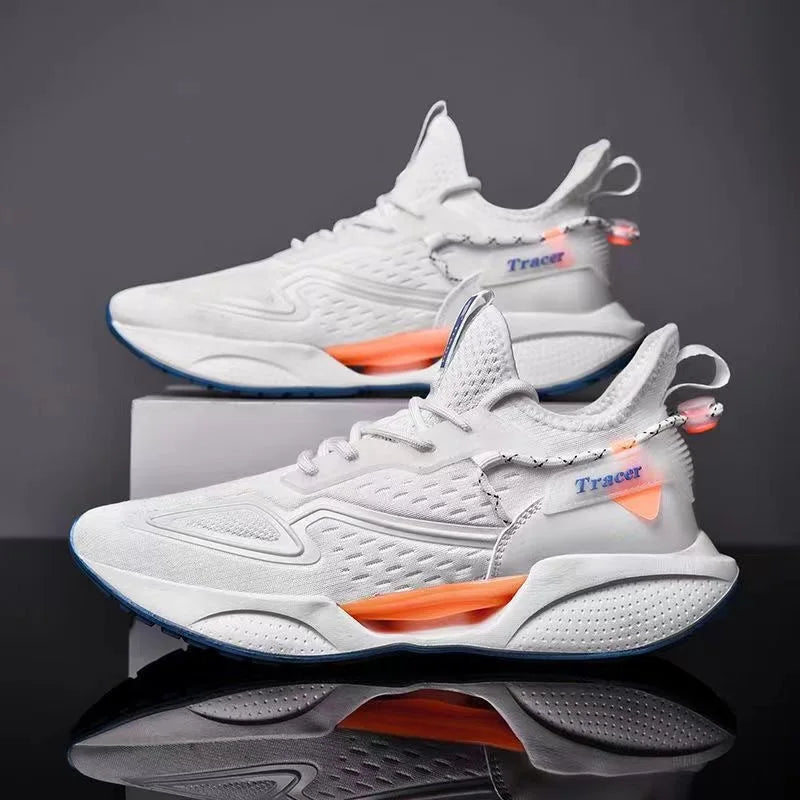 2026 Men's High-Toe Design Running Shoes Lace-Up Closure Fashion Trend Cotton Lining Rubber Insole Plastic Outsole Winter Season