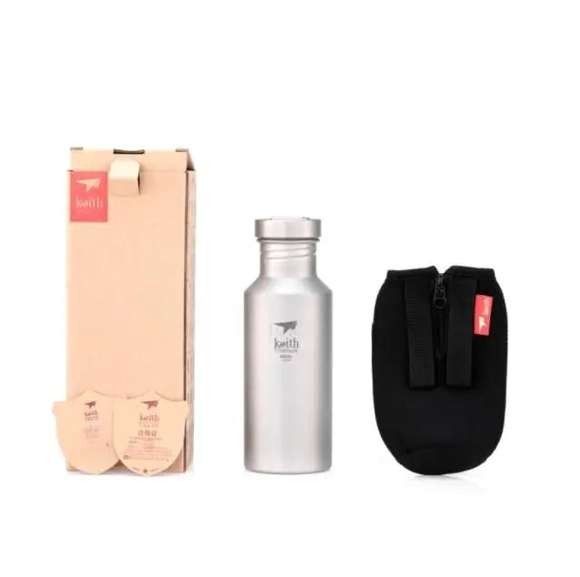 Titanium 550ml Ultralight Leakproof Sport Water Bottle Eco-Friendly Metal for Outdoor Camping Hiking