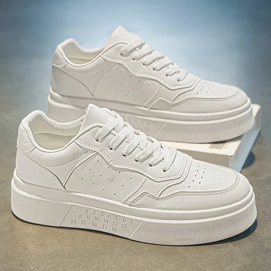 YF New Style Men's Shoes Small White Shoes Breathable and Versatile Version Pure White Men's Sports Leisure Board Shoes