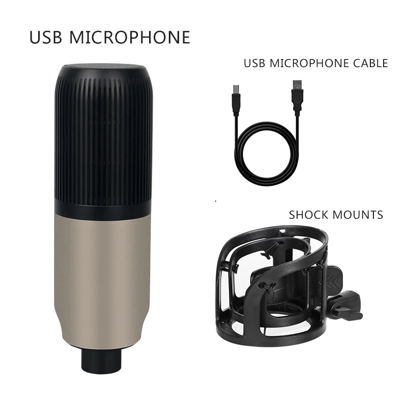 2021 Popular Production USB Microphone Blue Gold NC 80 Studio Condenser Microphone