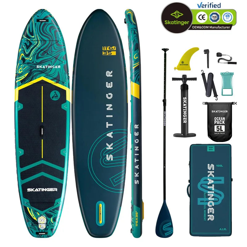 Skatinger Factory 11'6''x35" Paddleboard All Round Sap Padel Inflatable Paddle Sup Board Surfboard Stand up Paddle Board