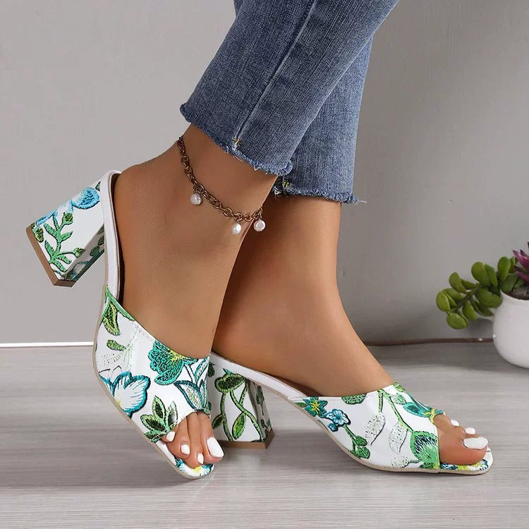 Big Size Thick Soled Sandals for Women's New Year High Heels Fish Mouth Women's Soft Leather Height Increasing Sponge Shoes