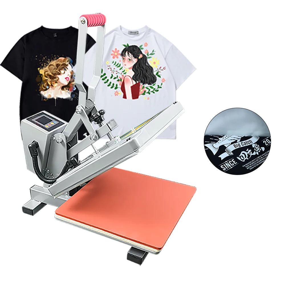 38cm*38cm Mini Flatbed Industrial Heat Press Machine for Digital Printing Print Sports and Team Apparel Easy to Use