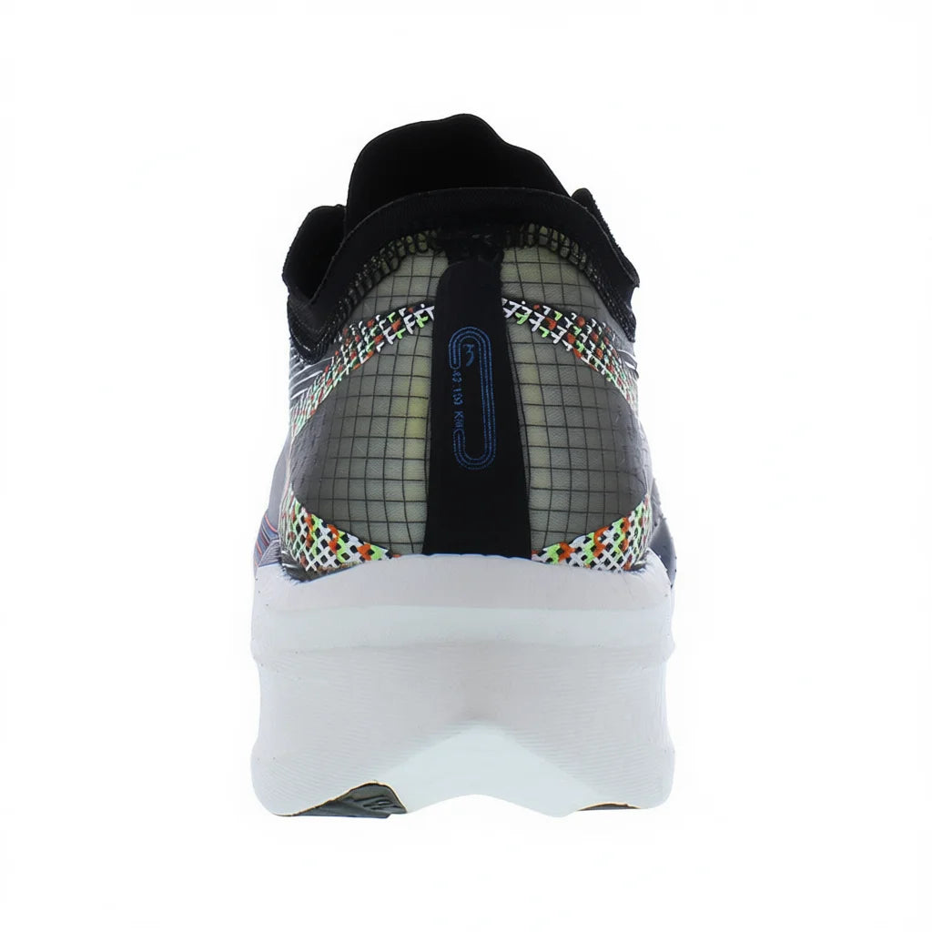 361 Flame Mens Lace-Up Closed Toe Breathable Embroidered Sporty Running Shoes Size 8.5 Black EVA Midsole Rubber Outsole Mesh