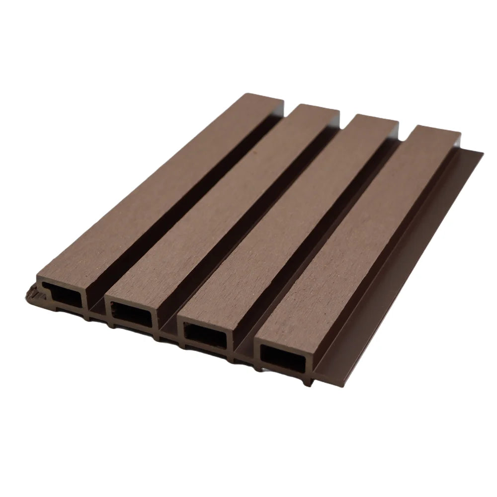 Great Outdoor Waterproof Fluted WPC Wall Panel External Plastic Composite Garden Cladding for Hotels and Villas