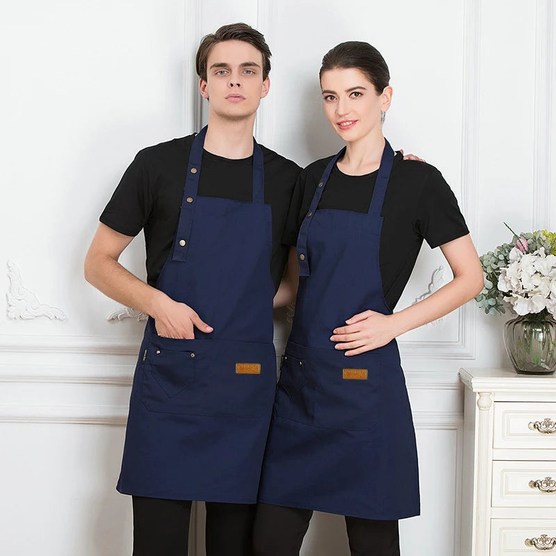 Black Apron Bartender Beauty Salon Supermarket BBQ Sleeveless Waist Catering Kitchen Work Apron Kitchen Accessories