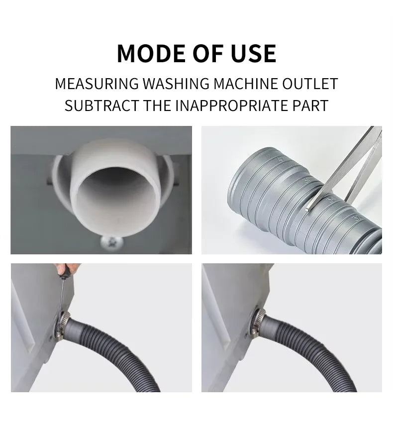 Thickened Universal Chinese Washing Machine Drain Pipe Multi-size Large-diameter Sewer Pipe for Kitchen Use 1.5M