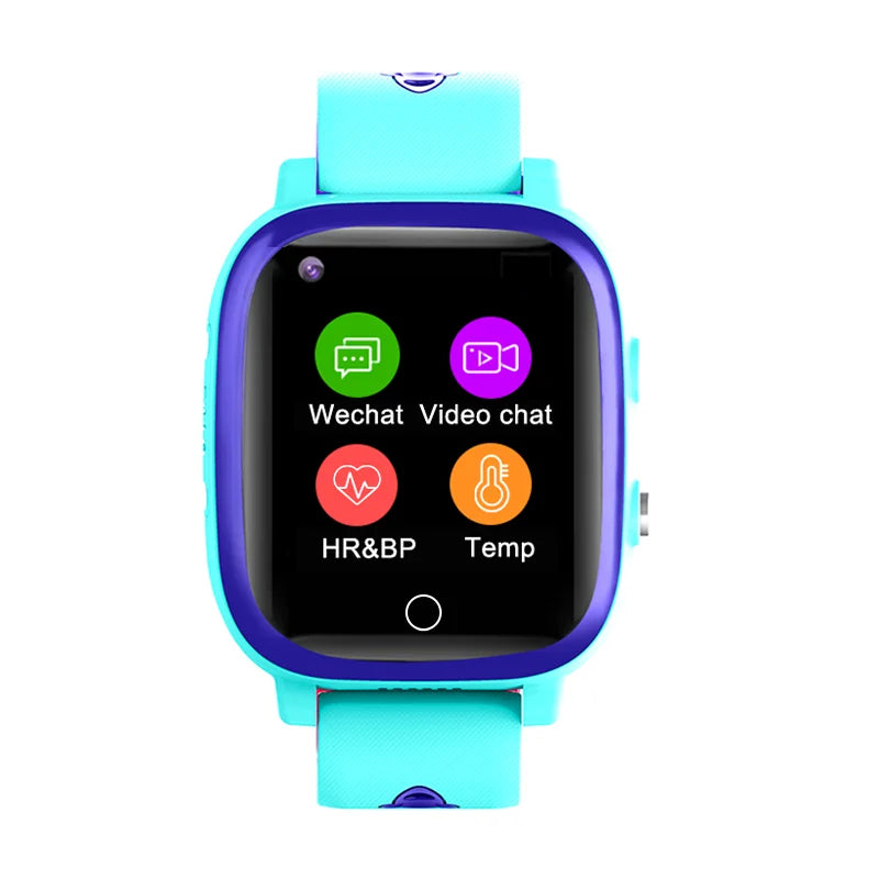 GPS Tracker 4G LTE Touch Screen Wrist Watch Bp Monitor With Temp Body Detection Support Sos Video Call T5S