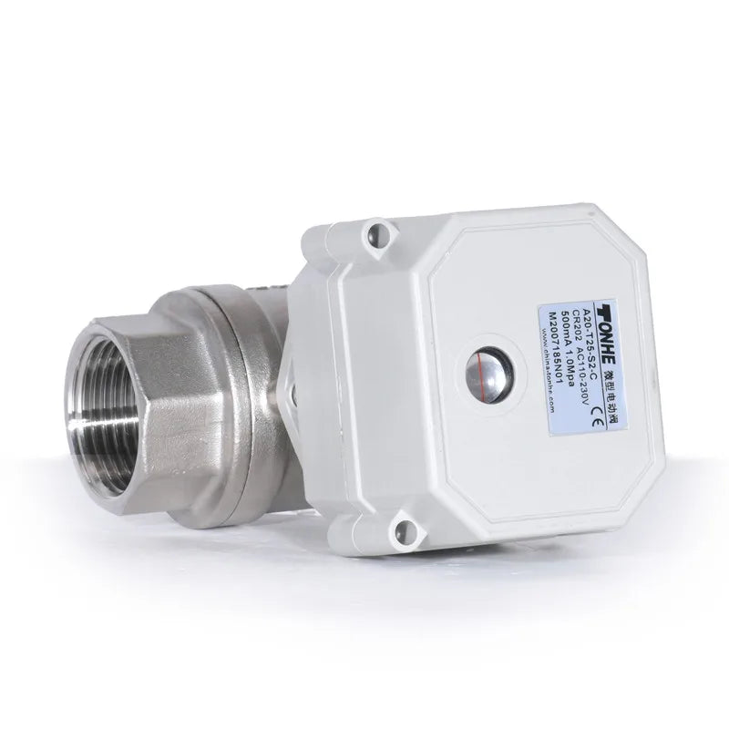 2-Way 1'' DN25 SS304 Electric Proportional Modulating Ball Valve 9-24VDC 4-20mA 0-5V 0-10V Analog Signal