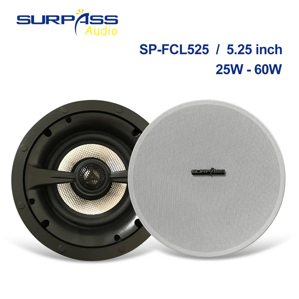 FCL525/FCL630 Stereo Wireless Speaker Kits Audio Players Passive Ceiling Horn 5.25inch or 6.5inch Coaxial In-ceiling Speaker