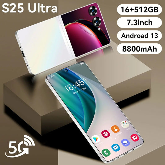 2025 NEW Brand Original S25 Ultra 5g Telephone 6.8 Inch 16Gb+514GB Android Smartphone Android 14 64MP 6999Amh 4G Mobile Phones