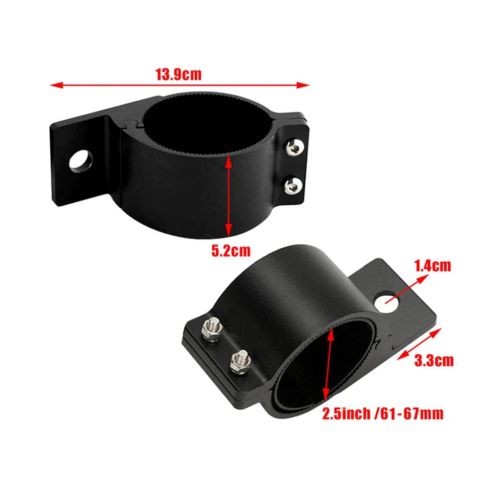 Car 49-81mm Bull Bar LED Driving Fog Lamp Headlight UHF Mount Bracket Clamps SUV 4x4 Truck Off Road Bumper Work Light Bar Holder