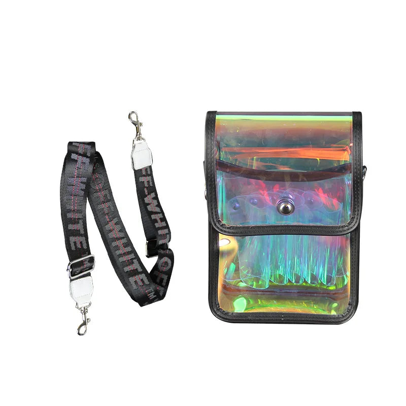 clear Jelly PVC Salon Barber Scissor Bag Transparency Scissors Pouch Barber Hairdressing Waist Bag Professional Grooming PVCtool