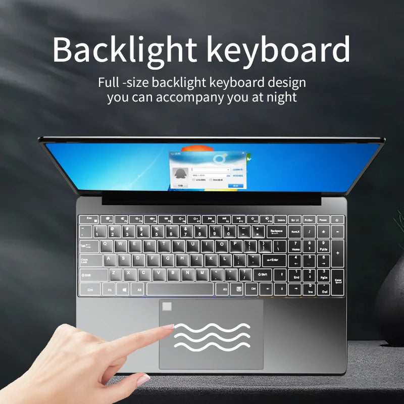 Wholesale 15.6 Inch IPS Laptop with 16GB RAM/512GB SSD Intel Brand New Business Use English Keyboard