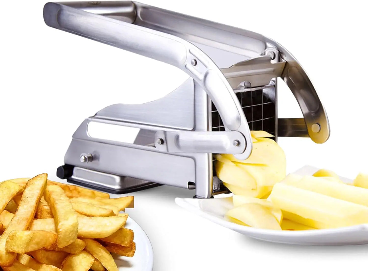 ST45 Stainless Steel Potato Chips Making Machine French Fry Cutter with No-Slip Suction Base Premium Potato Slicer