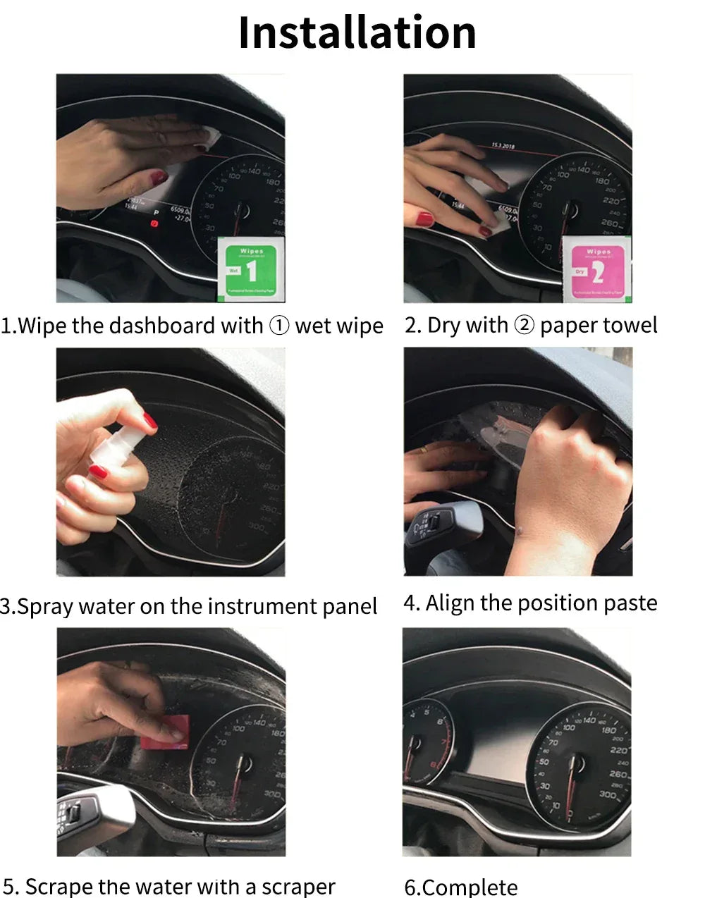 Auto TPU Protective Films For Volkswagen VW Multivan 2016-2019 Dashboard Membrane Scratch Cluster Screen Panel Car Accessories