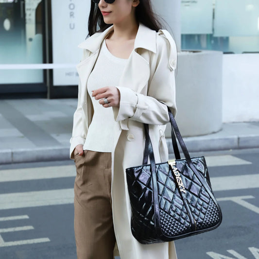 Top Product 2025 Ladysky Super Fiber Autumn Zipper Closure Fashion Ladies Shoulder Tote Bag Quality Factory Supplier 35 by PDG ibma