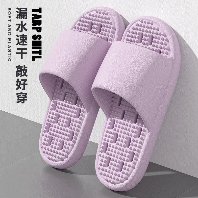 Mute Leakage Slippers Women's Bathroom Bath Non-Slip Home Indoor Toilet Hollow Hole Eva Slippers