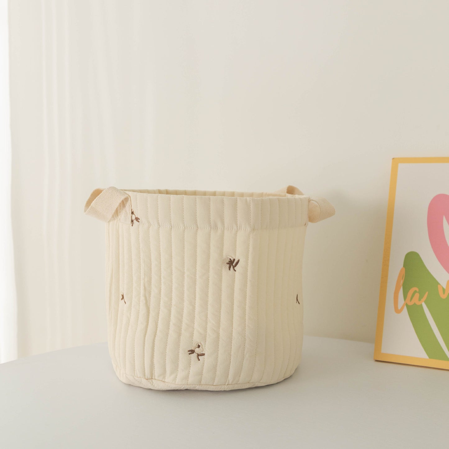 Ins Storage Basket Baby Diaper Clothes Toy Fixing Bag Bedding Storage Multi-use Storage Bag