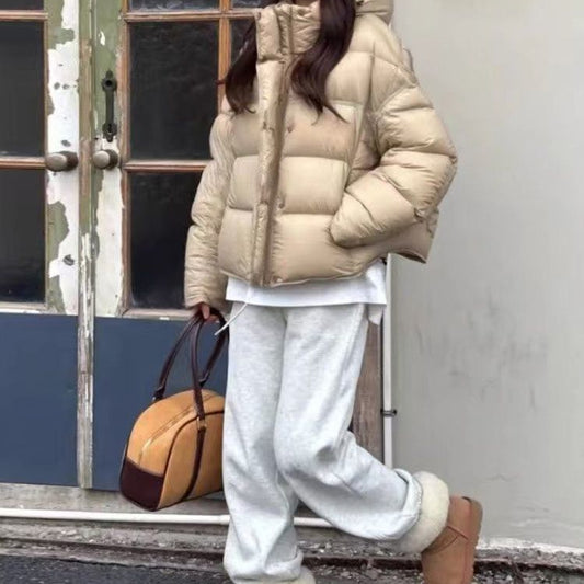 Super Stylish Solid Color Cotton-Padded Jacket for Petite Women, 2026 New Fashion Hooded Cotton Coat Trendy by PDG ibma