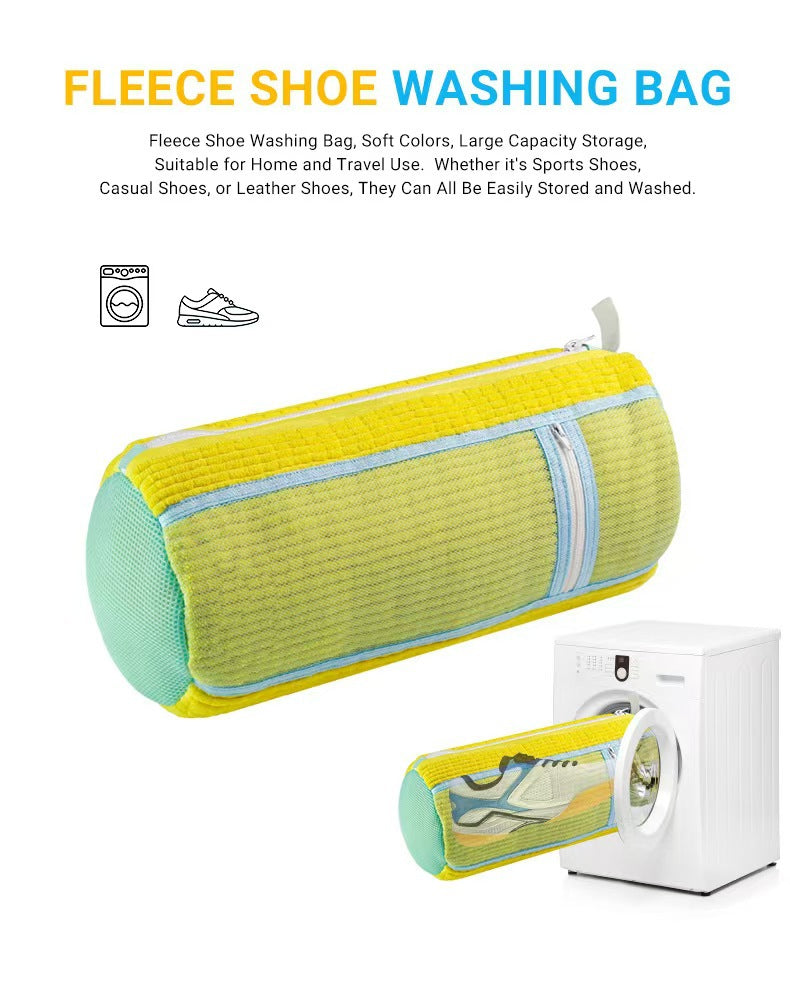 New Amazon Shoe Washing Bag with Lock, Single-Sided Mesh Chain for Laundry, Thickened Lazy Shoe Washing Bag, Machine Washable