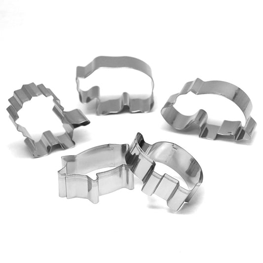Wholesale animal series stainless steel biscuit mould suit lion tiger elephant animal biscuit biscuit cutting mould by PDG ibma