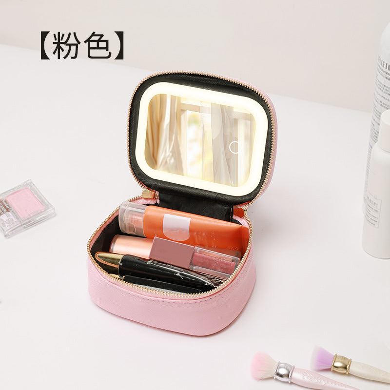 Cosmetic Bag with LED Light Portable small size Cosmetic Case Travel Cosmetic Storage Box