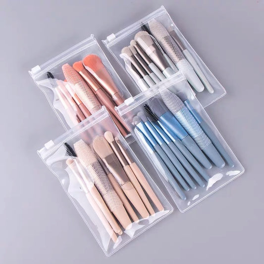 8 Makeup Brush Set Portable Soft Hair Powder Concealer Eye Shadow Blush Foundation Brush Full Set Beauty Tools