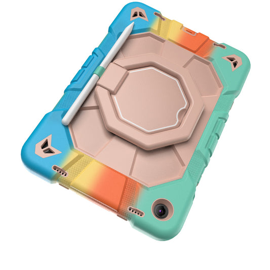 Suitable for Samsung Tab A9+ Tablet Protective Cover Satchel A9Plus Silicone Rotating Stand Kidsren's Anti-Fall Shell