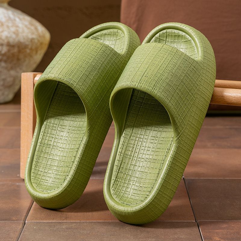 Thick-Soled Sandals for Women 2025 New Summer Home Indoor Bathing Non-Slip Simple Shit-Stepping Couple Slippers for Men