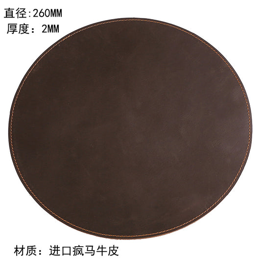 Thickened Crazy Horse leather computer table mat desk leather mouse pad cowhide laptop comfortable non-slip leather pad by PDG ibma