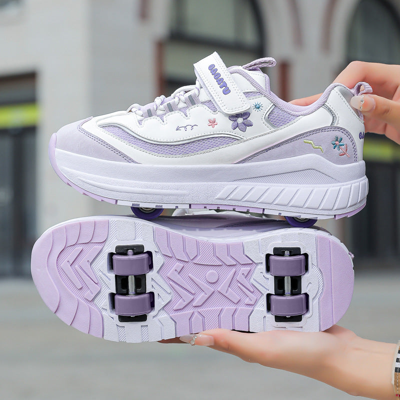 Girls' Roller Skates, Sports Shoes, New Kidsren's Walking Shoes, Medium and Large Kidsren's Dad's Shoes, Girls' Roller Skates, Running Shoes