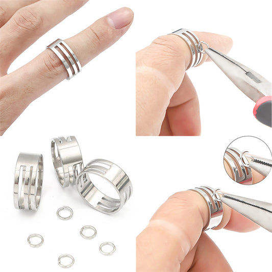 stainless steel ring auxiliary opening closed ring tool opener ring handmade diy material jewelry tool by PDG ibma