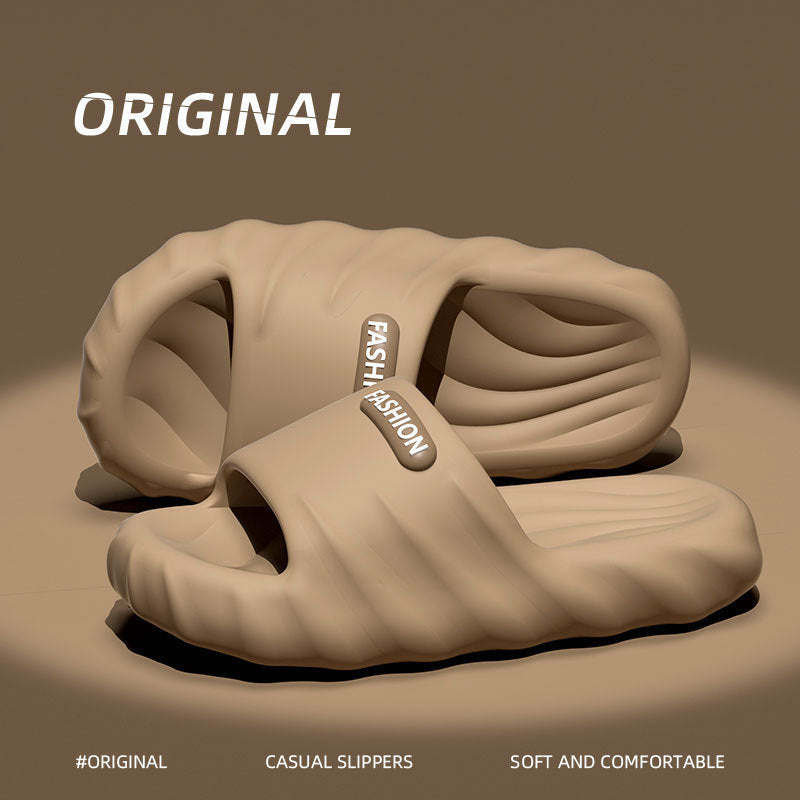Women's Summer New Style Slippers for Couples, Thick-Soled Indoor Bathroom Anti-Slip and Odor-Resistant Slippers for Men to Wear Outside