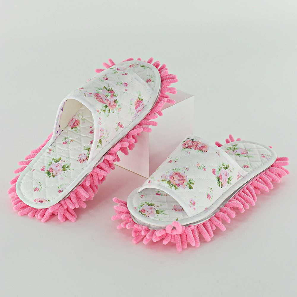 Xinzhi Shang Wholesale Children's Adult Open-Toe Cotton Slippers Lazy Floor Mopping Slippers Mopping Slippers Removable and Washable Sweeping Shoes