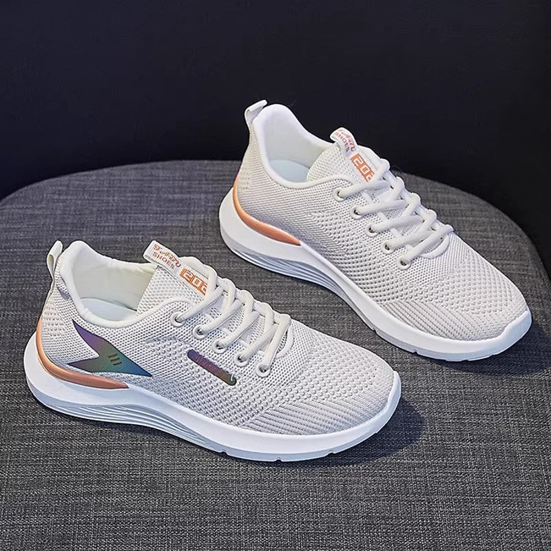 Mesh Shoes Women's Shoes 2023 New Autumn Breathable sneaker Women's Mesh Casual White Shoes Casual Slip-on