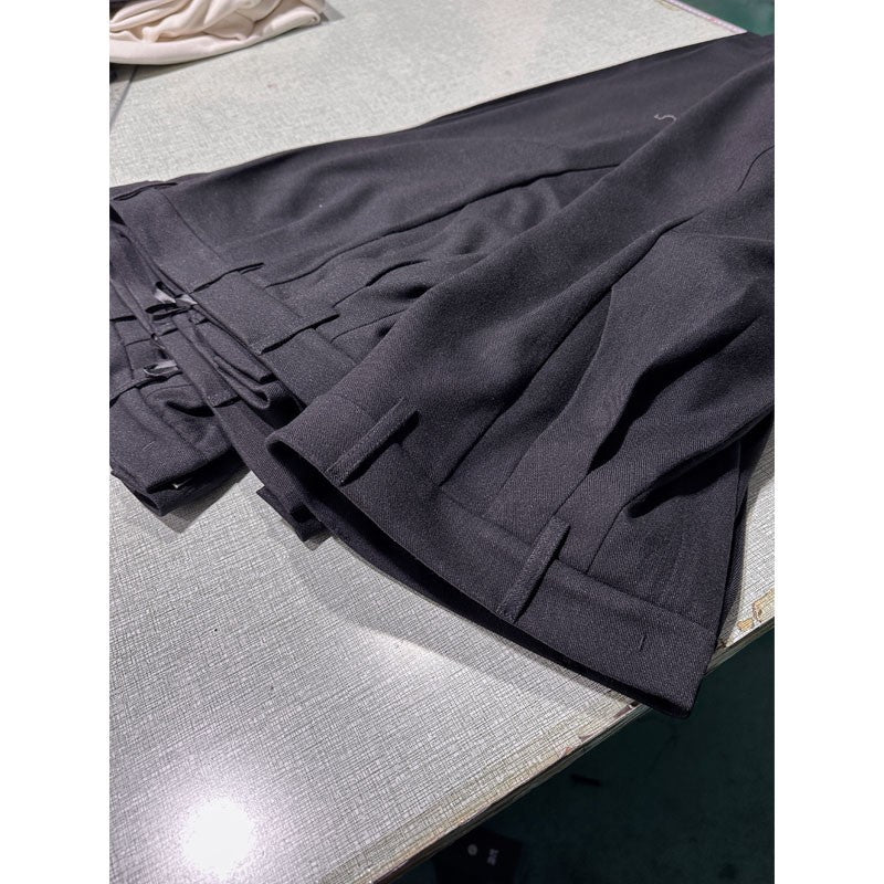 Spring and Autumn New Style Old Money Style Brown Coffee Color Suit Pants for Women, Wide-Leg Pants with Drape Effect, Slimming, Extended Length for Tall Individuals, Straight-Leg Pants