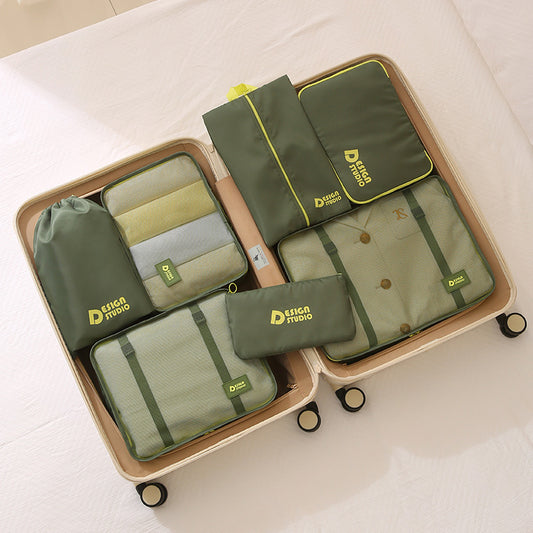 Dopamine Organizer Travel Bag suit Luggage Compressible Clothes Storage Pack Portable Storage Seven-Piece Set