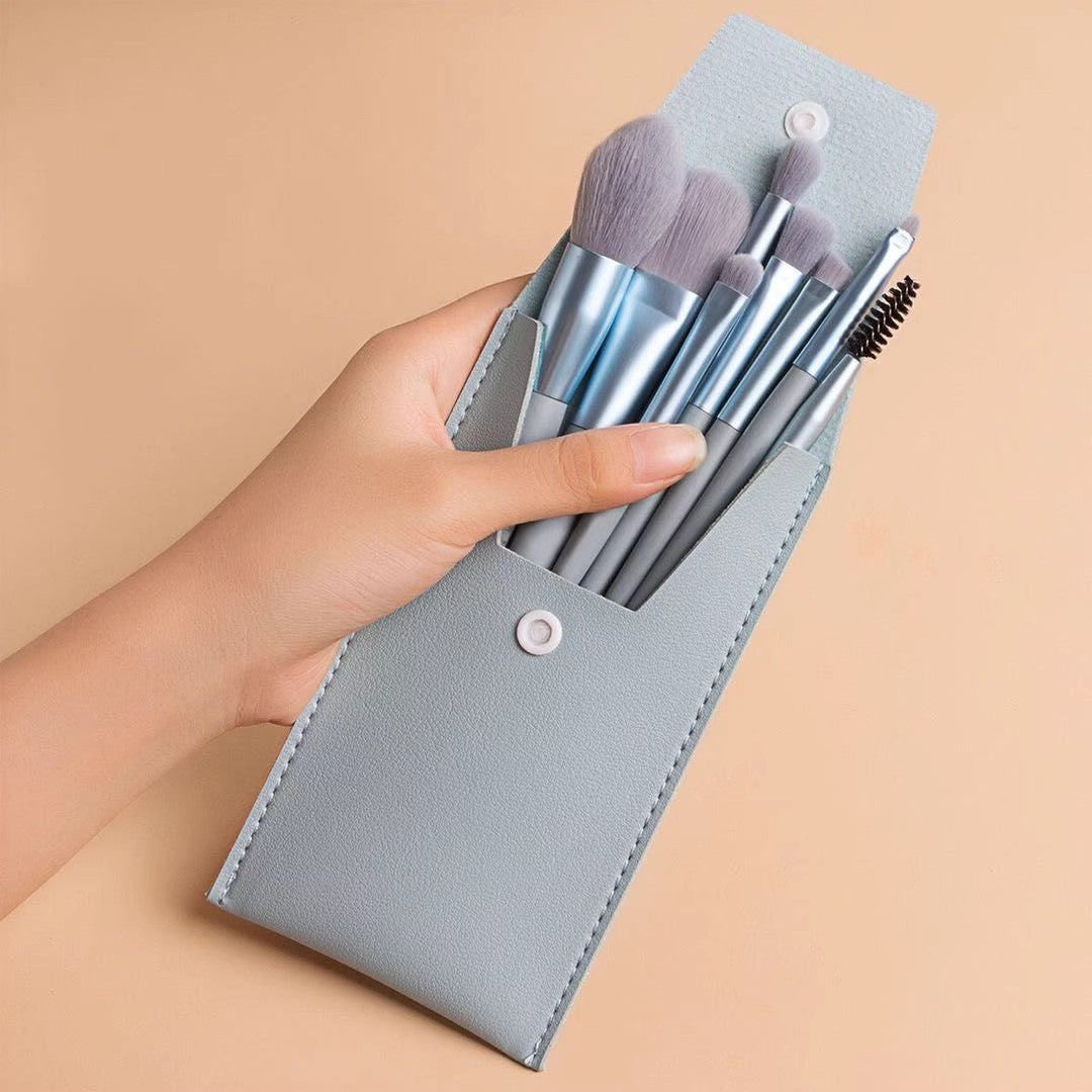 8 makeup brush suit portable short super soft travel blush brush eye shadow brush beauty tools for beginners